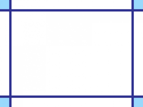 シンプルな青い線のフレーム飾り枠イラスト