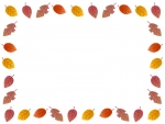 秋の紅葉のフレーム飾り枠イラスト