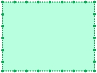 緑色の丸い点線のフレーム飾り枠イラスト