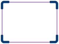 紫色の太角丸のシンプルフレームの飾り枠イラスト