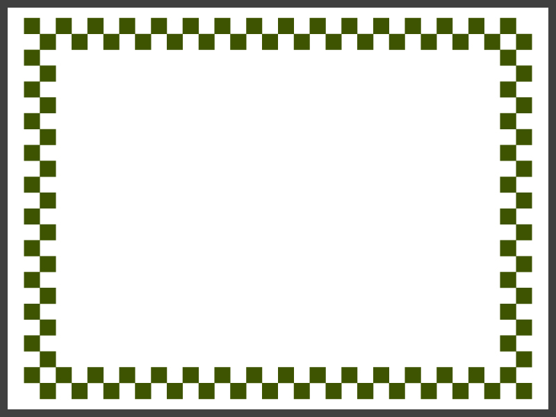 緑と白の市松模様の線フレームの飾り枠イラスト 無料イラスト かわいいフリー素材集 フレームぽけっと