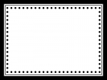 かわいい白黒のシンプルなフレーム飾り枠イラスト