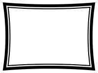 白黒のシンプルな二重線のフレーム飾り枠イラスト