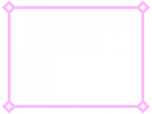 桃色のシンプルな線のフレーム飾り枠イラスト
