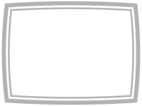 グレーのシンプルな二重線のフレーム飾り枠イラスト