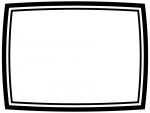 白黒のシンプルな二重線のフレーム飾り枠イラスト02