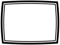 白黒のシンプルな二重線のフレーム飾り枠イラスト02
