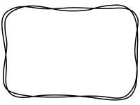 白黒の手書き風二重線のシンプルフレーム飾り枠イラスト