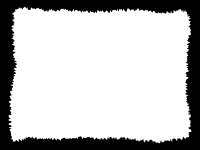 白黒のラフなギザギザ模様のフレーム飾り枠イラスト