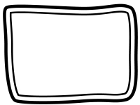 白黒の手書き風二重線のシンプルフレーム飾り枠イラスト04