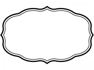白黒のシンプル二重線の飾り罫線のフレームイラスト02