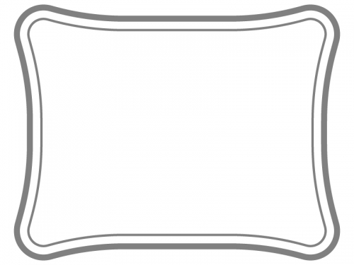シンプルな二重線の線フレーム飾り枠イラスト04