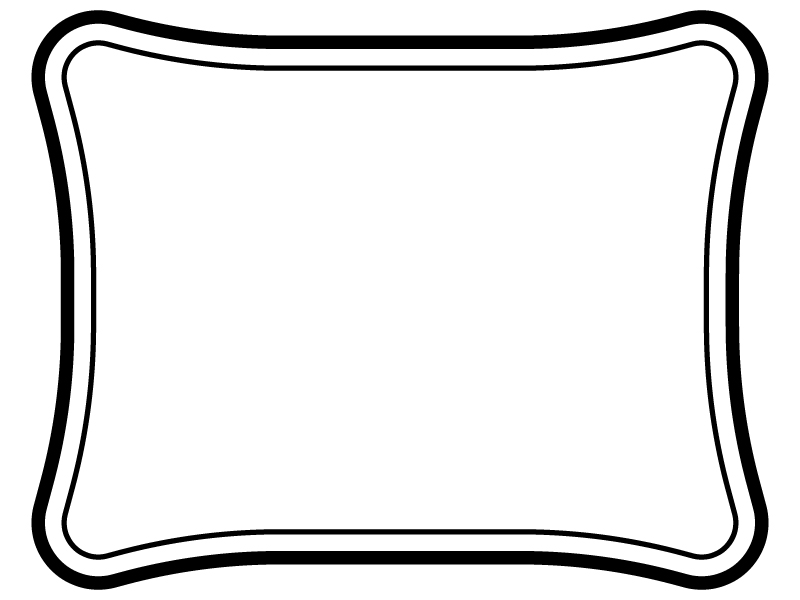 白黒のシンプルな二重線の線フレーム飾り枠イラスト02 無料イラスト かわいいフリー素材集 フレームぽけっと