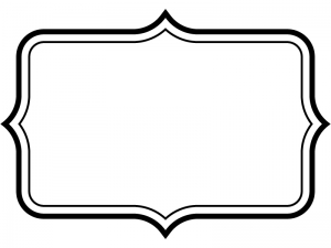白黒のシンプル二重線の飾り罫線のフレームイラスト03