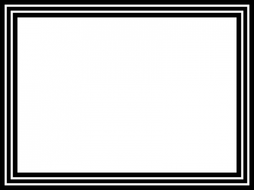 白黒のシンプルな線のフレーム飾り枠イラスト03