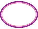 シンプルな楕円の線フレーム飾り枠イラスト03