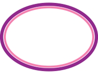 シンプルな楕円の線フレーム飾り枠イラスト03