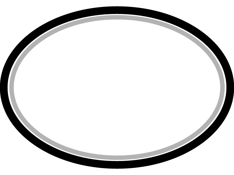 白黒のシンプルな楕円の線フレーム飾り枠イラスト02 無料イラスト かわいいフリー素材集 フレームぽけっと