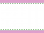 ピンク×緑色の上下シンプルフレーム飾り枠イラスト