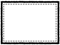 白黒の四角いシンプルな二重線のフレーム飾り枠イラスト02