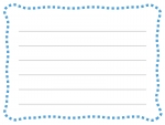 波の点線のメモ帳フレーム飾り枠イラスト