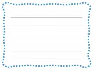 波の点線のメモ帳フレーム飾り枠イラスト