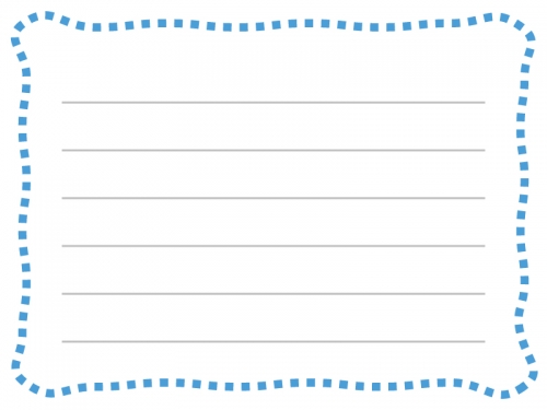 波の点線のメモ帳フレーム飾り枠イラスト