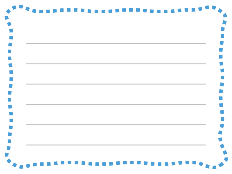 波の点線のメモ帳フレーム飾り枠イラスト 無料イラスト かわいいフリー素材集 フレームぽけっと