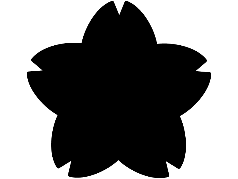 桜のシルエットの黒色フレーム飾り枠イラスト 無料イラスト かわいいフリー素材集 フレームぽけっと