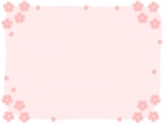 桜の囲みフレーム飾り枠イラスト02