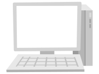 パソコンのモニターのフレーム飾り枠イラスト02