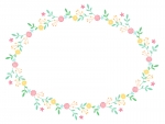 フェミニンな花のフレーム飾り枠イラスト02