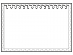 ドット模様のノートの白黒フレーム飾り枠イラスト