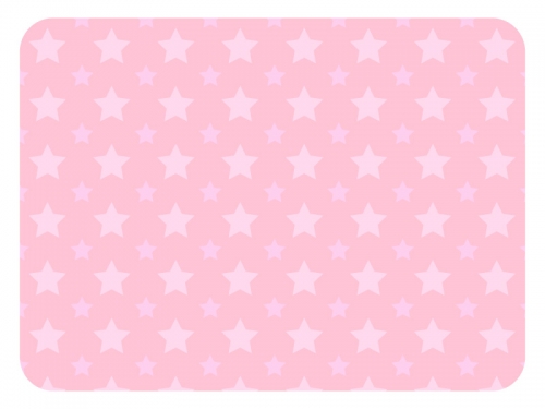 大小の星パターンのピンク色フレーム飾り枠イラスト