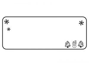 冬のフレーム 無料イラスト かわいいフリー素材集 フレームぽけっと