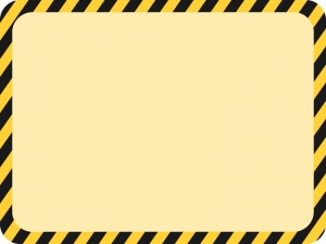 黒と黄色線の注意・警戒のイエローフレーム飾り枠イラスト