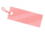 水彩風タグ・荷札（赤色）フレーム飾り枠イラスト