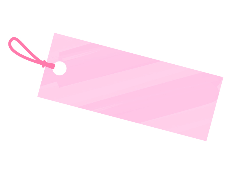 水彩風タグ 荷札 ピンク フレーム飾り枠イラスト 無料イラスト かわいいフリー素材集 フレームぽけっと