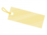水彩風タグ・荷札（黄色）フレーム飾り枠イラスト