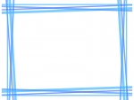 重なった青い線の四角フレーム飾り枠イラスト