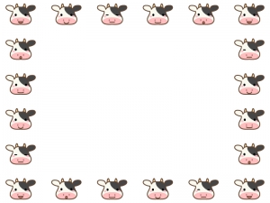 牛 無料イラスト かわいいフリー素材集 フレームぽけっと