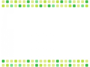 黄緑色系の四角の上下フレーム飾り枠イラスト