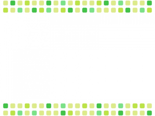 黄緑色系の四角の上下フレーム飾り枠イラスト