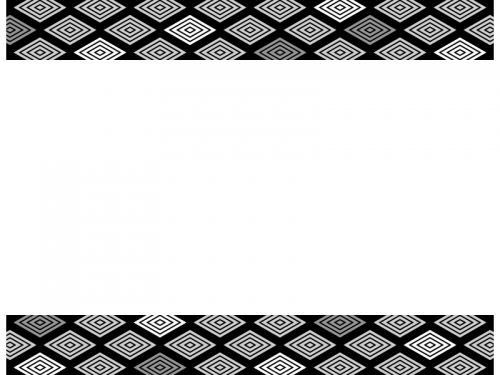 灰色と黒の和柄・入子菱（いりこびし）の上下フレーム飾り枠イラスト