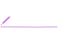 紫色の鉛筆と下線のフレーム飾り枠イラスト