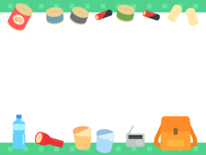防災リュック 防災グッズの緑色上下フレーム飾り枠イラスト 無料イラスト かわいいフリー素材集 フレームぽけっと 防災リュック 防災グッズの緑色上下フレーム飾り枠イラスト 無料イラスト かわいいフリー素材集 フレームぽけっと