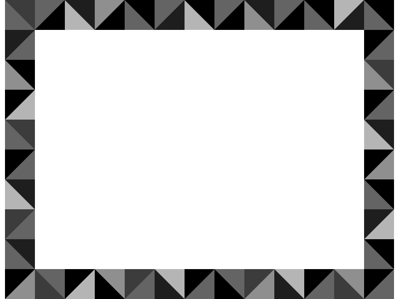幾何学模様 白黒の三角四角の囲みフレーム飾り枠イラスト 無料イラスト かわいいフリー素材集 フレームぽけっと
