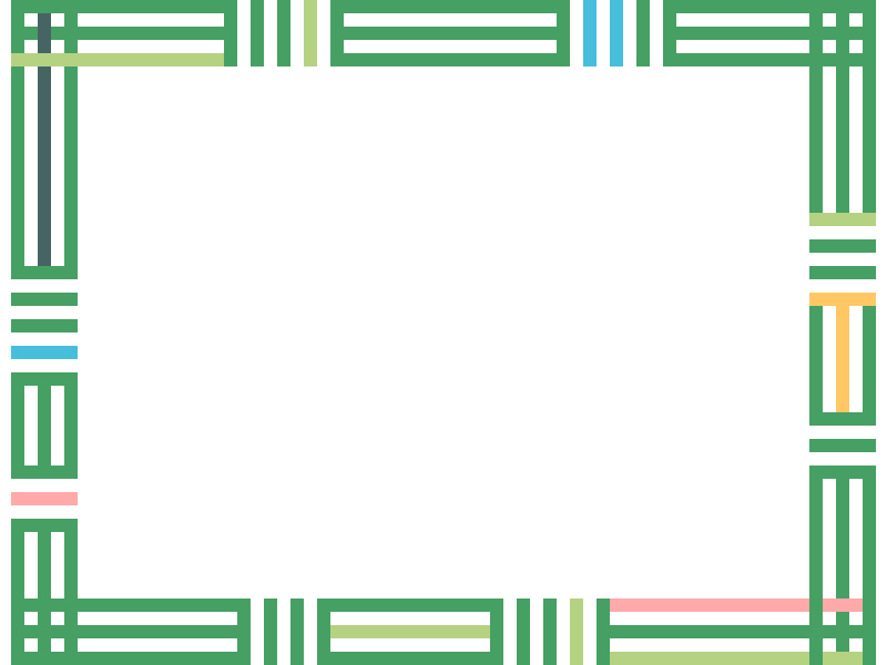 幾何学模様 組み合わせた線の緑色フレーム飾り枠イラスト 無料イラスト かわいいフリー素材集 フレームぽけっと