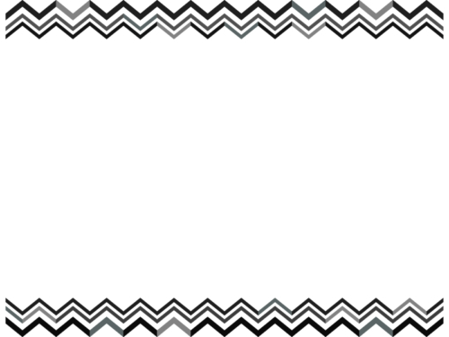 幾何学模様／ギザギザの白黒上下フレーム飾り枠イラスト