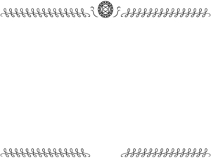 ジュエリーのエレガント（白黒）上下フレーム飾り枠イラスト